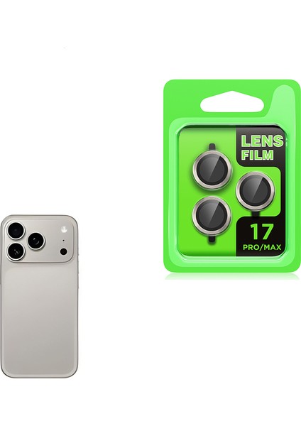 iPhone 17 Pro Max / Iphone 17 Pro Cl-07 Kamera Lens Koruyucu Titanyum-Gri