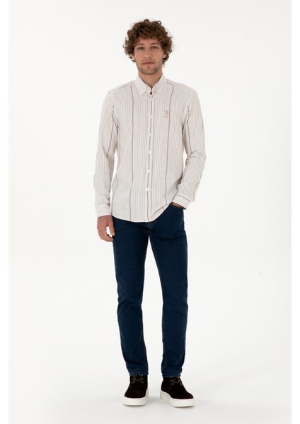 Erkek Koyu Bej Gömlek Desenli 50316573-VR088 fırsatları