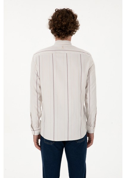 Erkek Koyu Bej Gömlek Desenli 50316573-VR088 indirimleri