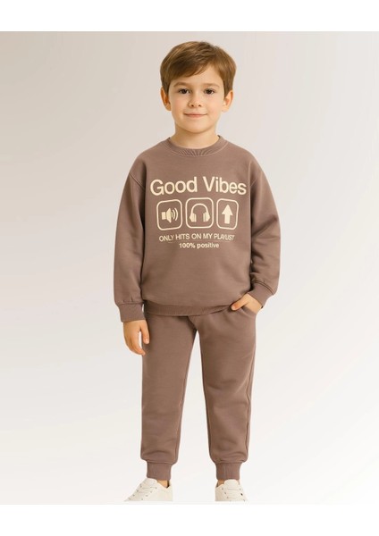 Good Vibes Baskılı Erkek Çocuk Takım 20403