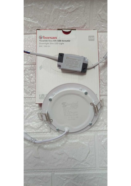 Ekim Aydınlatma 6W Yuvarlak Sıva Altı Slim LED Armatür Beyaz