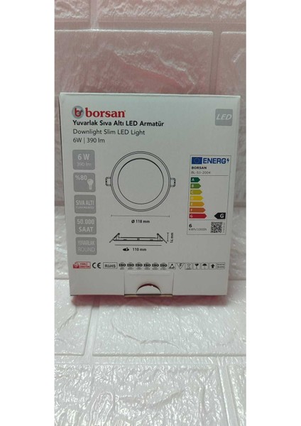 Ekim Aydınlatma 6W Yuvarlak Sıva Altı Slim LED Armatür Beyaz fırsatları
