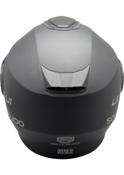 U1 Modüler Çene Açılır Güneş Vizörlü Motosiklet Kaskı Ece 22.06 Sertifikalı Mat Siyah fırsatları