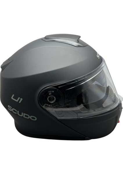 U1 Modüler Çene Açılır Güneş Vizörlü Motosiklet Kaskı Ece 22.06 Sertifikalı Mat Siyah indirimleri