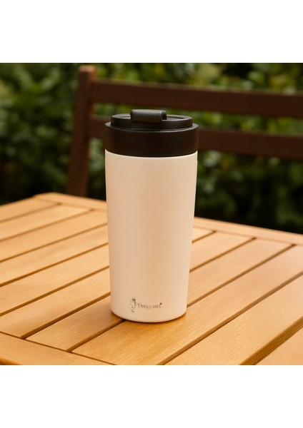 Mug Termos - Beyaz / Siyah - 380 ml