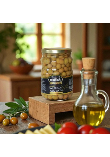 Çobanoğlu Ayvalık Taş Kırma Yeşil Zeytin - Cam Kavanoz modelleri