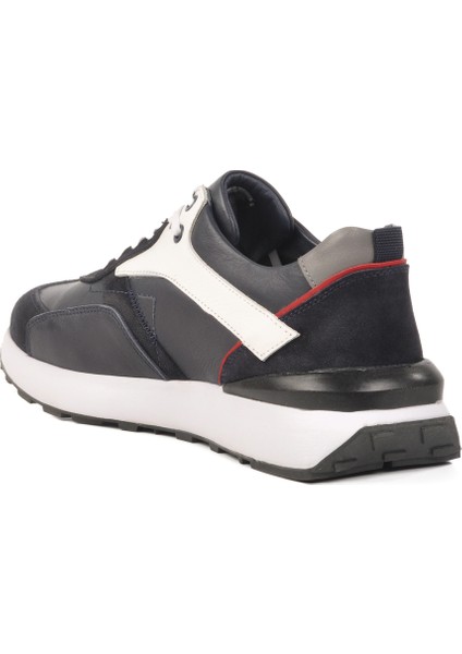 Lacivert-Beyaz Hakiki Deri Erkek Sneaker 2Y1076-6285 M fırsatları