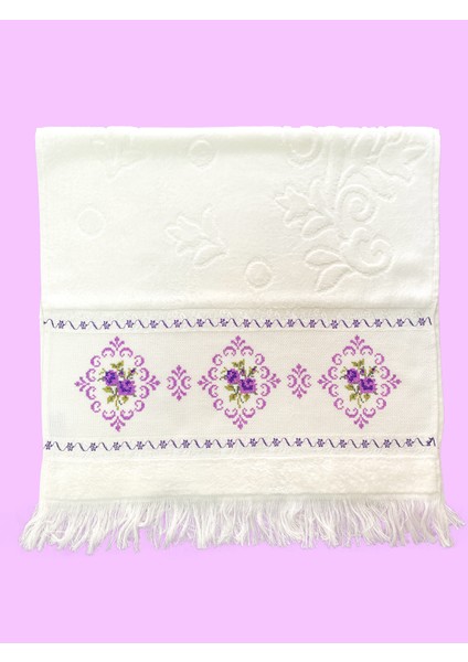 Özel Tasarım Kanaviçe Nakış Işlemeli Kadife Etamin Çeyizlik Havlu fiyatları