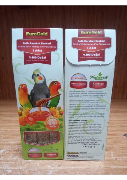 Ballı Paraket Krakeri 100 GRAM X 2 paket ( paket içinde 3 ADET)