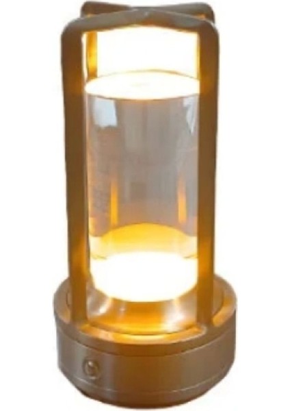 ekim aydınlatma Şarjlı Ledli Vegas Masa Lambası Krom 3 Renk Işık Abajur fırsatları