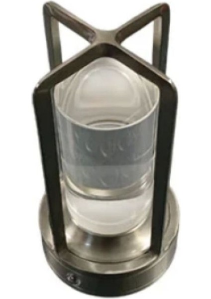 ekim aydınlatma Şarjlı Ledli Vegas Masa Lambası Krom 3 Renk Işık Abajur indirimleri