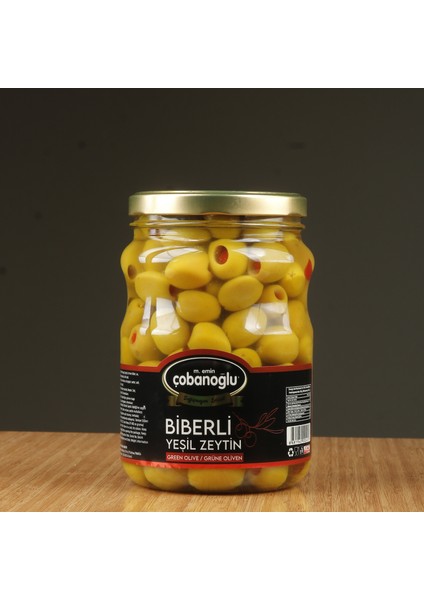 Çobanoğlu Biberli Yeşil Zeytin -Cam Kavanoz fiyatları