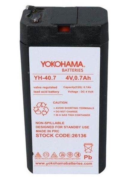 Yokohama Yh-40.7 4 Volt - 0.7 Amper Akü (34X22X64 Mm) modelleri