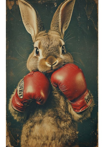 Boksör Tavşan Ev Duvar Salon Güzellik Salonu Ofis Dükkan Dekarasyon Kanvas Tablo fiyatları