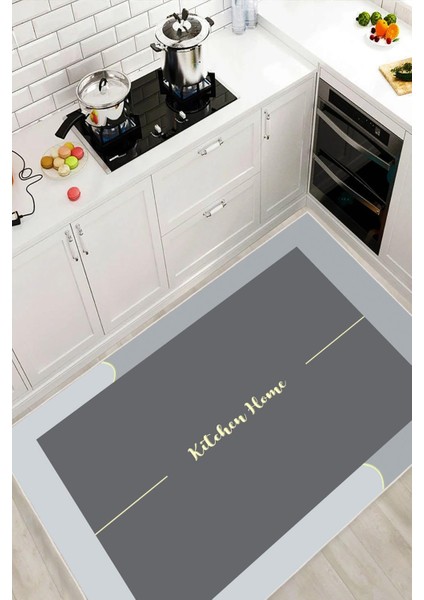 Dijital Baskılı Dekoratif Kaymaz Taban Yıkanabilir Kitchen Home Mutfak Halısı