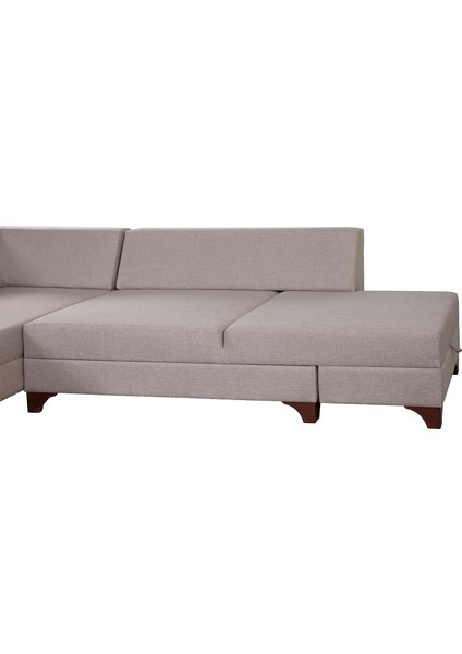 Cloft Köşe Koltuk Krem Sağ Köşe