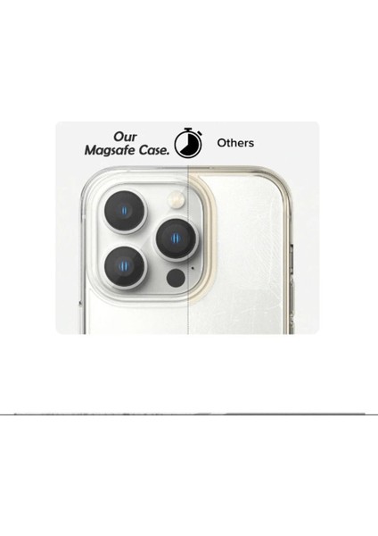 Apple Iphone 13 / 14 / 15 Promax Kılıf Kablosuz Şarj Magsafe Uyumlu Köşe Korumalı Şeffaf Kılıf fırsatları