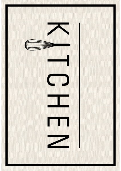 Kitchen Yazılı Dijital Baskılı Dekoratif Kaymaz Taban Yıkanabilir Mutfak Halısı fırsatları