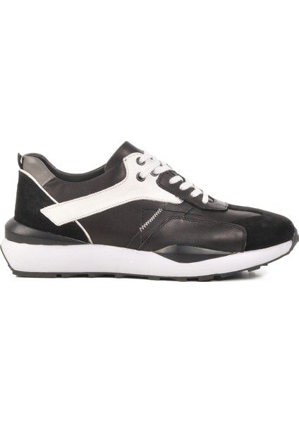 Siyah-Beyaz Hakiki Deri Erkek Sneaker 2Y1076-6285 M modelleri