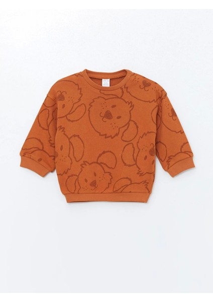 Lcw Baby Turuncu Bisiklet Yaka Uzun Kollu Baskılı Erkek Bebek Sweatshirt ve Eşofman Alt 2'li Takım fiyatları