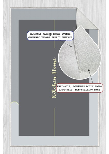 Dijital Baskılı Dekoratif Kaymaz Taban Yıkanabilir Kitchen Home Mutfak Halısı fiyatları