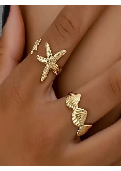 Denizyıldızı Yüzük SETI-14K Altın Kaplama