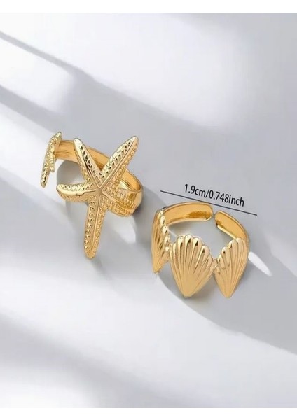 Denizyıldızı Yüzük SETI-14K Altın Kaplama modelleri