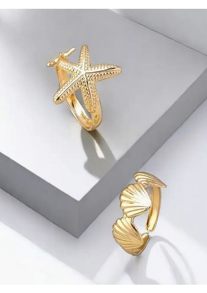 Denizyıldızı Yüzük SETI-14K Altın Kaplama indirimleri