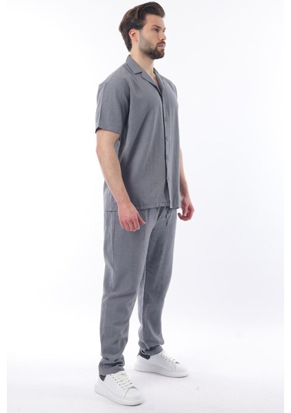 Füme Over Fit Erkek Gömlek Takım E7303 fırsatları