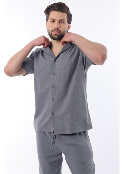 Füme Over Fit Erkek Gömlek Takım E7303 indirimleri