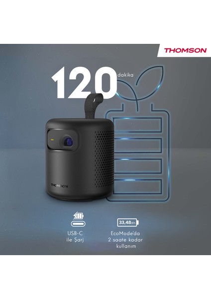 Vega Full HD 4K Destekli 100" Dahili Bataryalı Taşınabilir Projeksiyon Cihazı Google Tv Sertifikalı 350 Ansı Lumen - PG35B modelleri