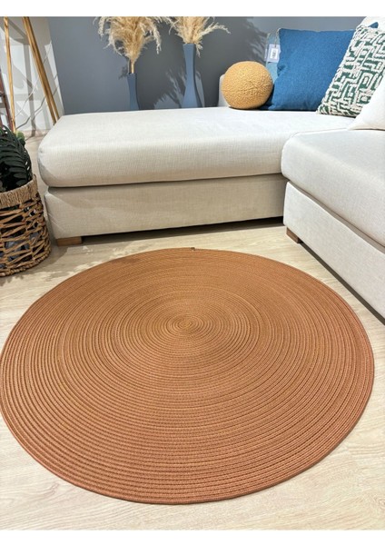 Jüt Yuvarlak Hasır Görünümlü Klasik Halı Kilim