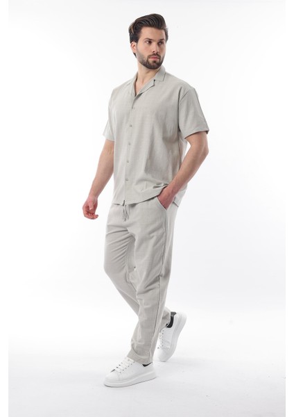 Mint Yeşili Over Fit Erkek Gömlek Takım E7303