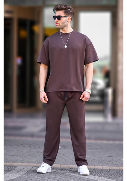 Kahverengi Oversize Kısa Kollu Eşofman Takımı 5954 fiyatları