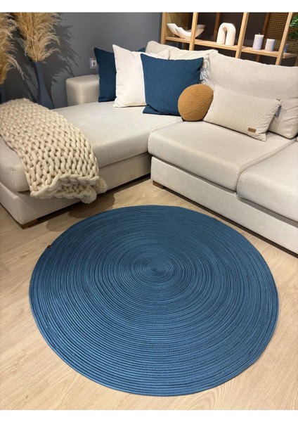 Jüt Yuvarlak Hasır Görünümlü Klasik Halı Kilim