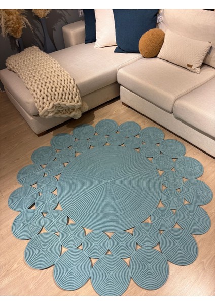 Papatya Hasır Jüt Çiçek Desenli Kilim Halı fiyatları
