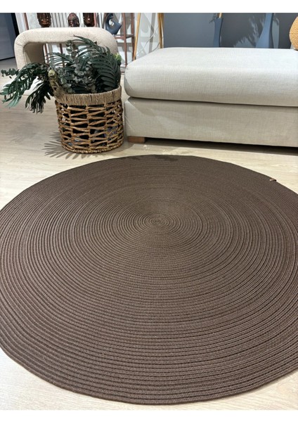 Jüt Yuvarlak Hasır Görünümlü Klasik Halı Kilim indirimleri