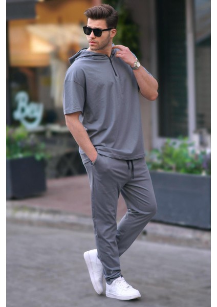 Füme Erkek Over Fit Kapüşonlu Eşofman Takımı 5944 fiyatları