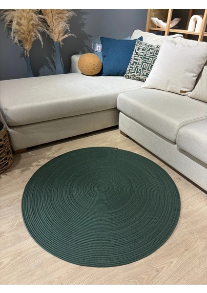 Jüt Yuvarlak Hasır Görünümlü Klasik Halı Kilim indirimleri