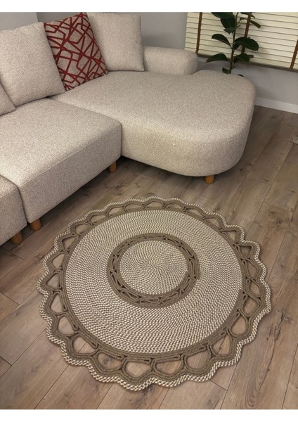 Sarmaşık Model Hasır Görünümlü Jüt Kilim Paspas Halı indirimleri