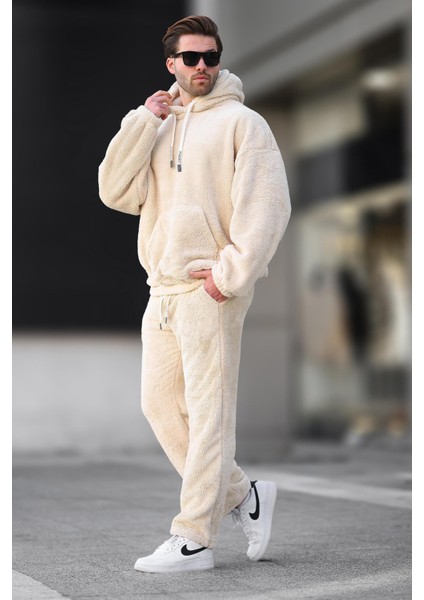 Bej Cep Detaylı Polar Erkek Eşofman Takımı E5961 fiyatları