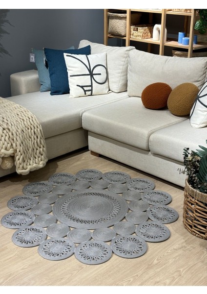 Marguerite Trikot Papatya Model Oval Kilim Polipropilen Malzeme ile Düz Desenli Kullanım fırsatları