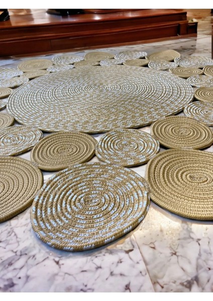 Hasır Jüt Çiçek Desenli Kilim Halı fiyatları