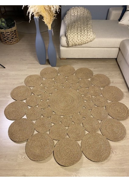 Narcissus Jüt Hasırlı Örgü Kilim