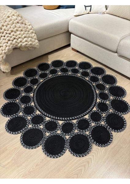 Hasır Jüt Çiçek Desenli Kilim Halı 2025 Koleksiyonu