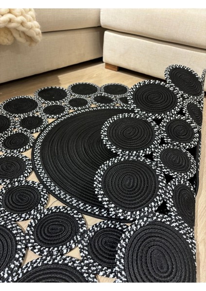 Hasır Jüt Çiçek Desenli Kilim Halı 2025 Koleksiyonu modelleri