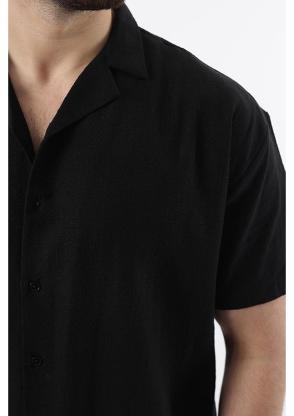 Siyah Over Fit Erkek Gömlek Takım E7303 modelleri