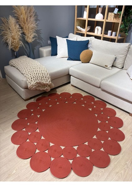 Hasır Jüt Çiçek Desenli Kilim Halı fiyatları