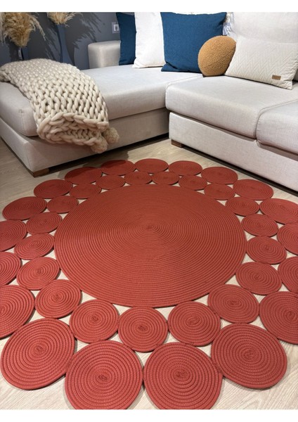 Hasır Jüt Çiçek Desenli Kilim Halı indirimleri