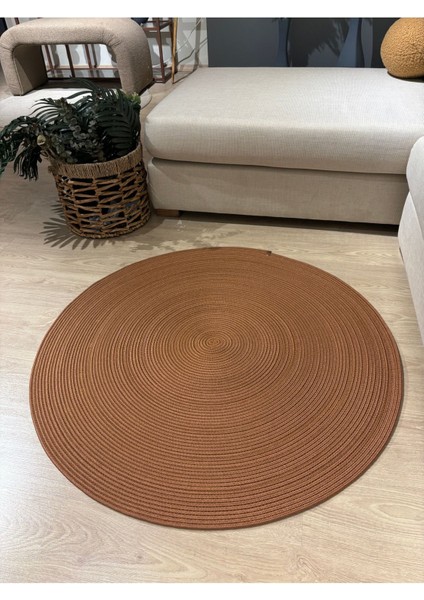 Jüt Yuvarlak Hasır Görünümlü Klasik Halı Kilim indirimleri